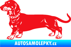Samolepka Pes 122 levá jezevčík červená