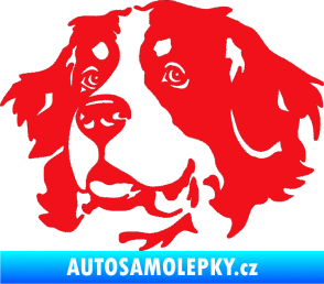 Samolepka Pes 131 levá bernský salašnický pes červená
