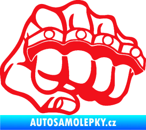 Samolepka Pěst boxer pravá červená