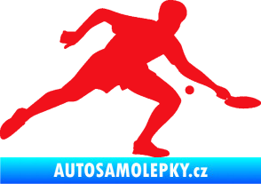 Samolepka Ping pong 001 pravá červená