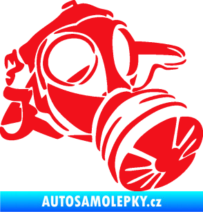 Samolepka Plynová maska pravá červená