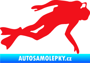 Samolepka Potápěč 002 pravá červená