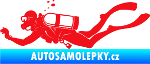 Samolepka Potápěč 011 levá červená