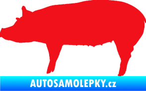 Samolepka Prase 002 levá červená