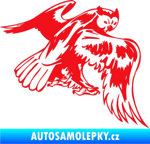 Samolepka Predators 100 pravá sova červená