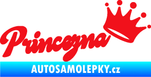 Samolepka Princezna s korunkou 001 nápis červená