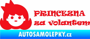 Samolepka Princezna za volantem červená