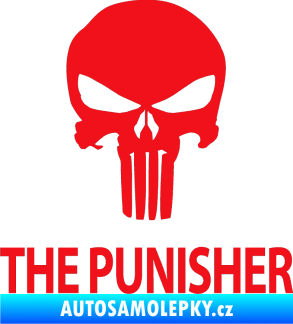 Samolepka Punisher 002 s nápisem červená
