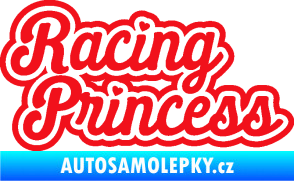 Samolepka Racing princess nápis červená