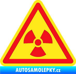 Samolepka Radioactive barevný trojúhelník červená
