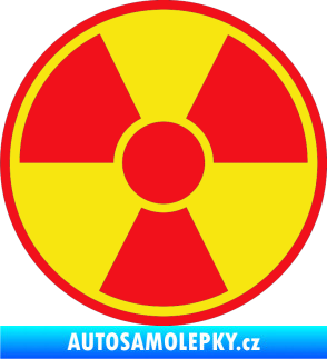 Samolepka Radioactive barevný červená