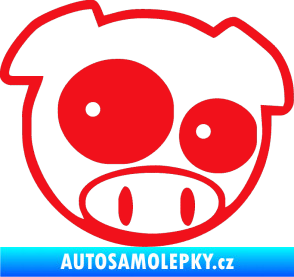 Samolepka Rally pig 001 pravá červená