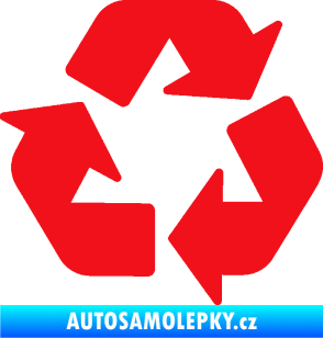 Samolepka Recyklace 001 symbol červená