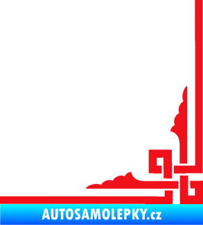Samolepka Rohová samolepka 003 levá červená