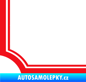 Samolepka Rohová samolepka 004 pravá červená