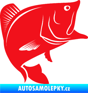 Samolepka Ryba 009 pravá červená