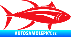 Samolepka Ryba 013 pravá tuňák červená