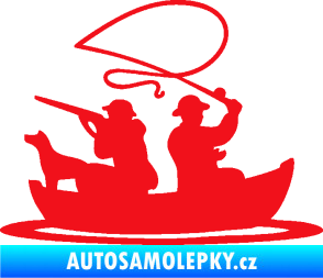 Samolepka Rybaření a lov 001 pravá červená
