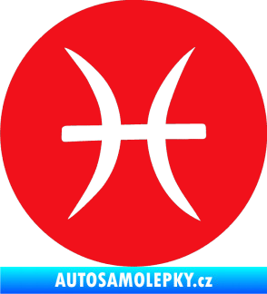 Samolepka Ryby 001 - horoskop červená