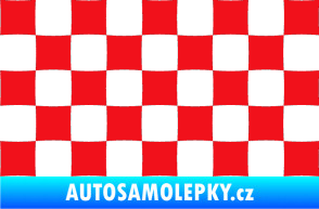 Samolepka Šachovnice 002 červená