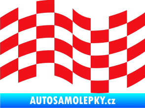 Samolepka Šachovnice 021 červená