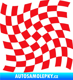 Samolepka Šachovnice 041 červená