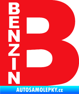 Samolepka Samolepka na víčko od nádrže 011 benzín červená