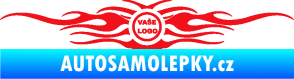 Samolepka Samolepka na zadní sklo plameny se znakem červená