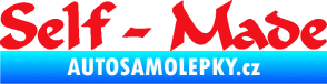 Samolepka Self made nápis červená