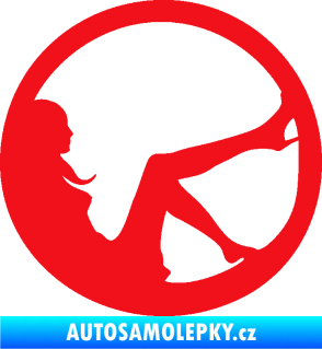 Samolepka Sexy lady 003 pravá v kruhu červená