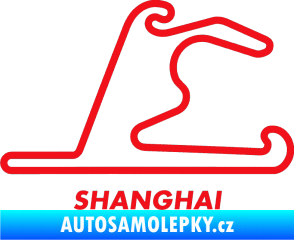 Samolepka Okruh Shanghai červená