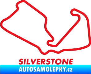 Samolepka Okruh Silverstone 2 červená