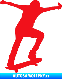 Samolepka Skateboard 006 pravá červená