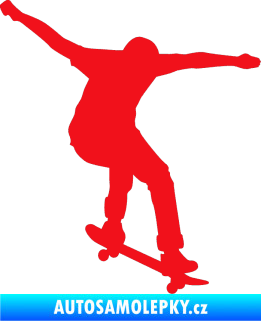 Samolepka Skateboard 011 pravá červená