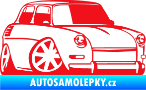 Samolepka Škoda 1000 karikatura pravá červená