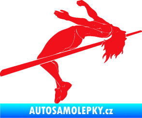 Samolepka Skok do výšky 001 pravá atletika červená
