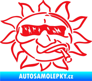 Samolepka Slunce pravá červená
