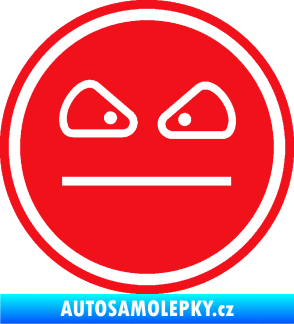 Samolepka Smajlík 002  červená