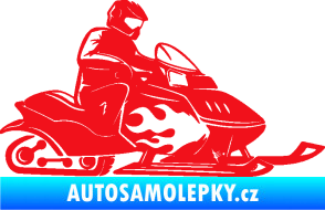 Samolepka Sněžný skútr pravá červená
