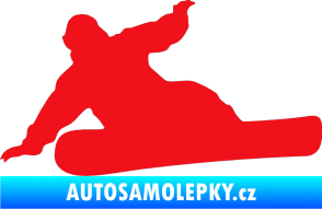 Samolepka Snowboard 001 levá červená