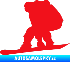 Samolepka Snowboard 010 levá červená