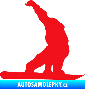 Samolepka Snowboard 011 pravá červená