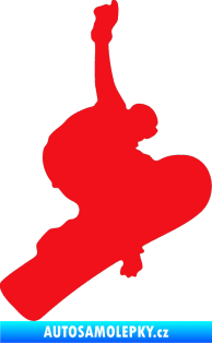 Samolepka Snowboard 012 pravá červená