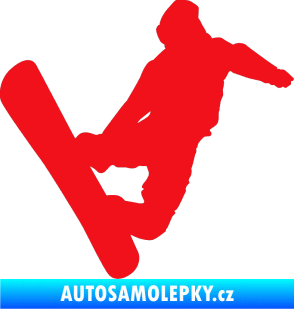 Samolepka Snowboard 020 pravá červená