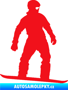 Samolepka Snowboard 024 pravá červená
