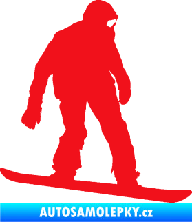 Samolepka Snowboard 027 pravá červená