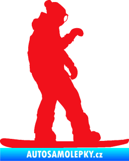 Samolepka Snowboard 028 pravá červená