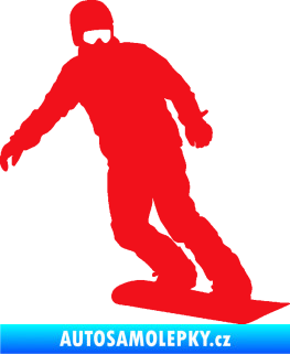 Samolepka Snowboard 029 pravá červená