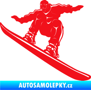 Samolepka Snowboard 038 levá červená