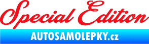 Samolepka Special edition 003 nápis červená